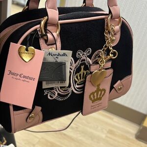 Juicy Couture Black and Pink Satchel